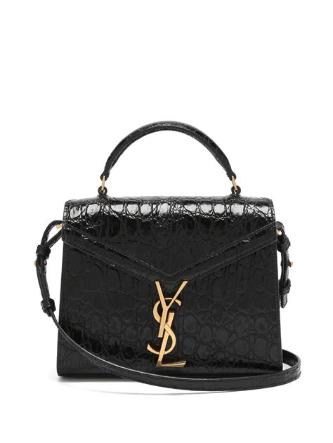 ysl croc black bag|cassandra bag ysl.